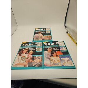 Tulip Big and Easy Iron On Transfers Giant Size Lot Of 3 Vintage 1992 States NOS